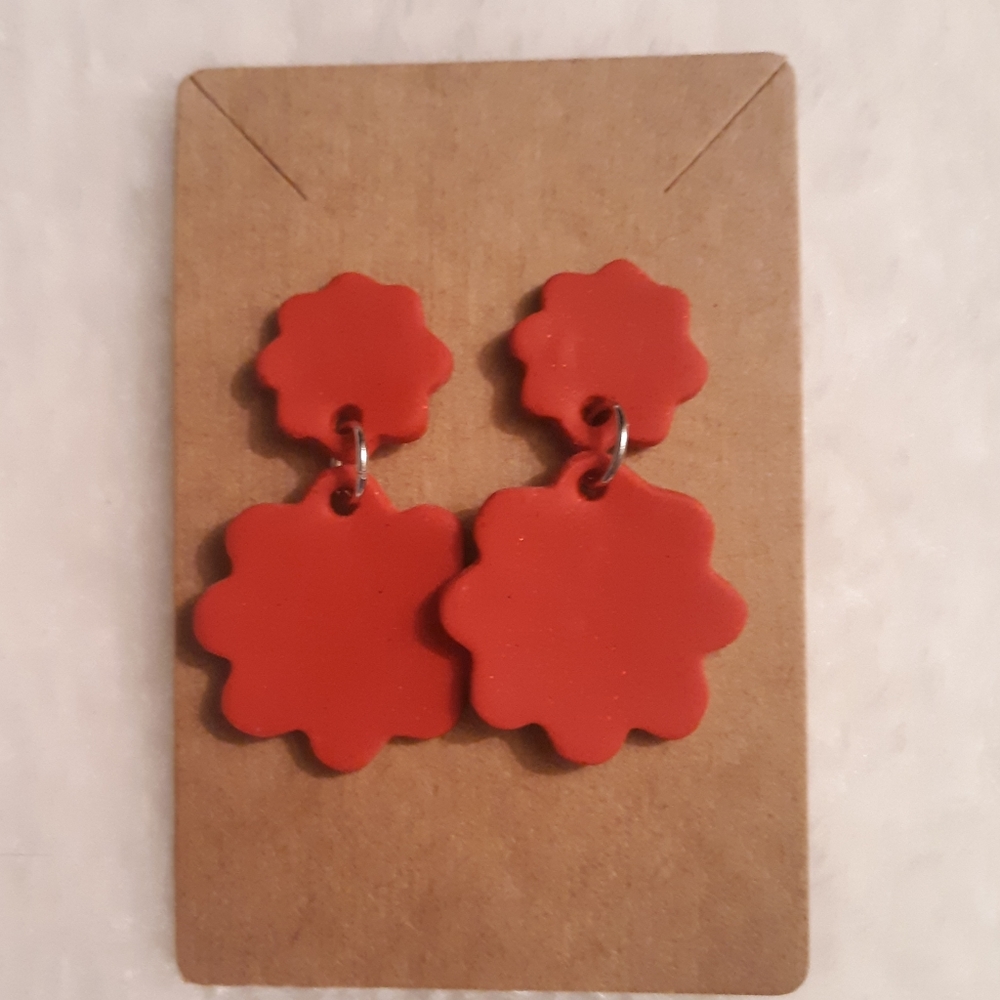 Homemade clay earrings